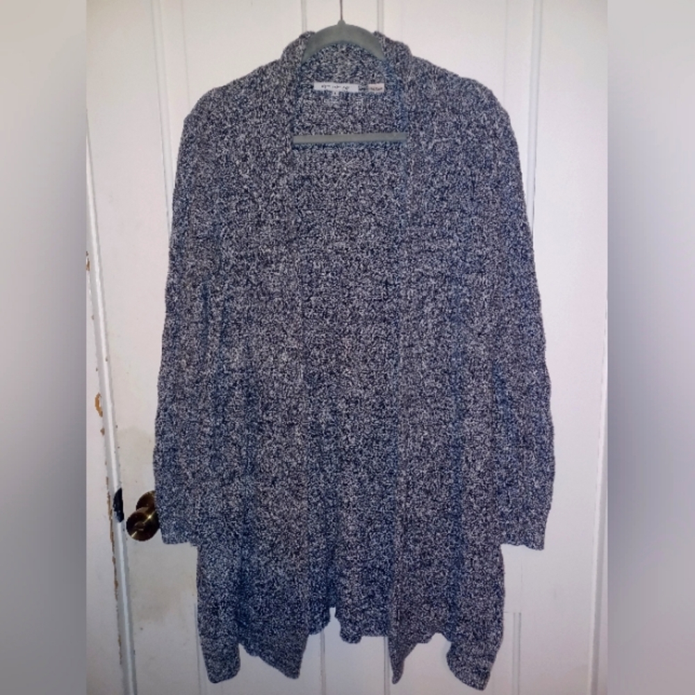 Gray textured knit sweater